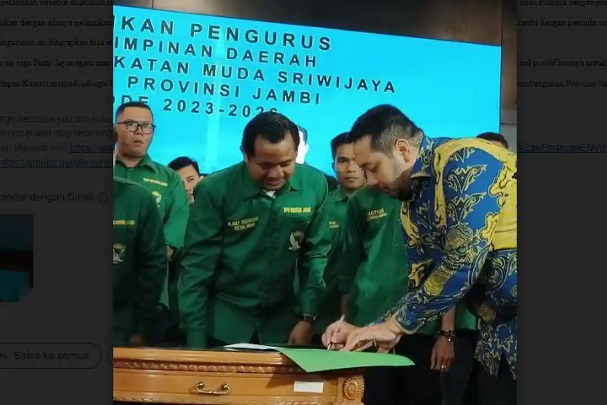 Pinto Jayanegara menghadiri Pelantikan DPD KAMSRI Jambi