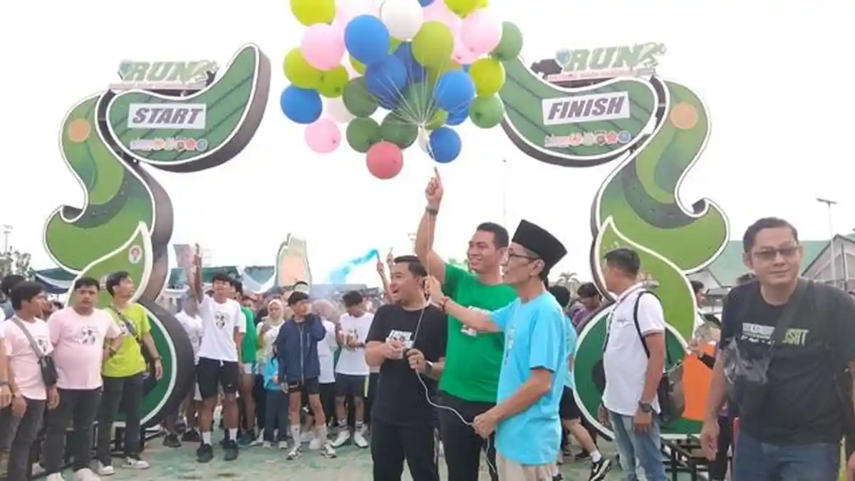 Ribuan Muda-Mudi Batanghari Meriahkan Color Run Bersama Paslon Fadhil-Bakhtiar