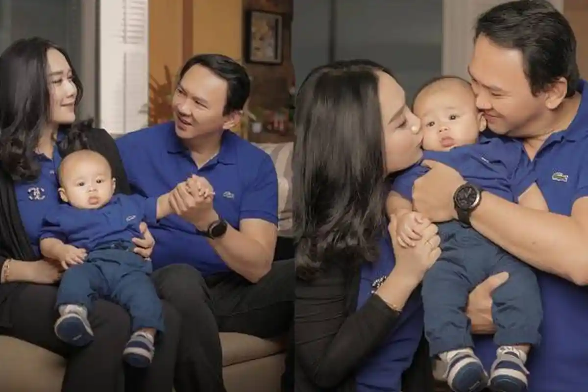 Potret Bahagia Ahok Cium Pipi Puput Nastiti Devi, Rayakan Ulang Tahun ke-54, Kue Ulang Tahunnya Unik