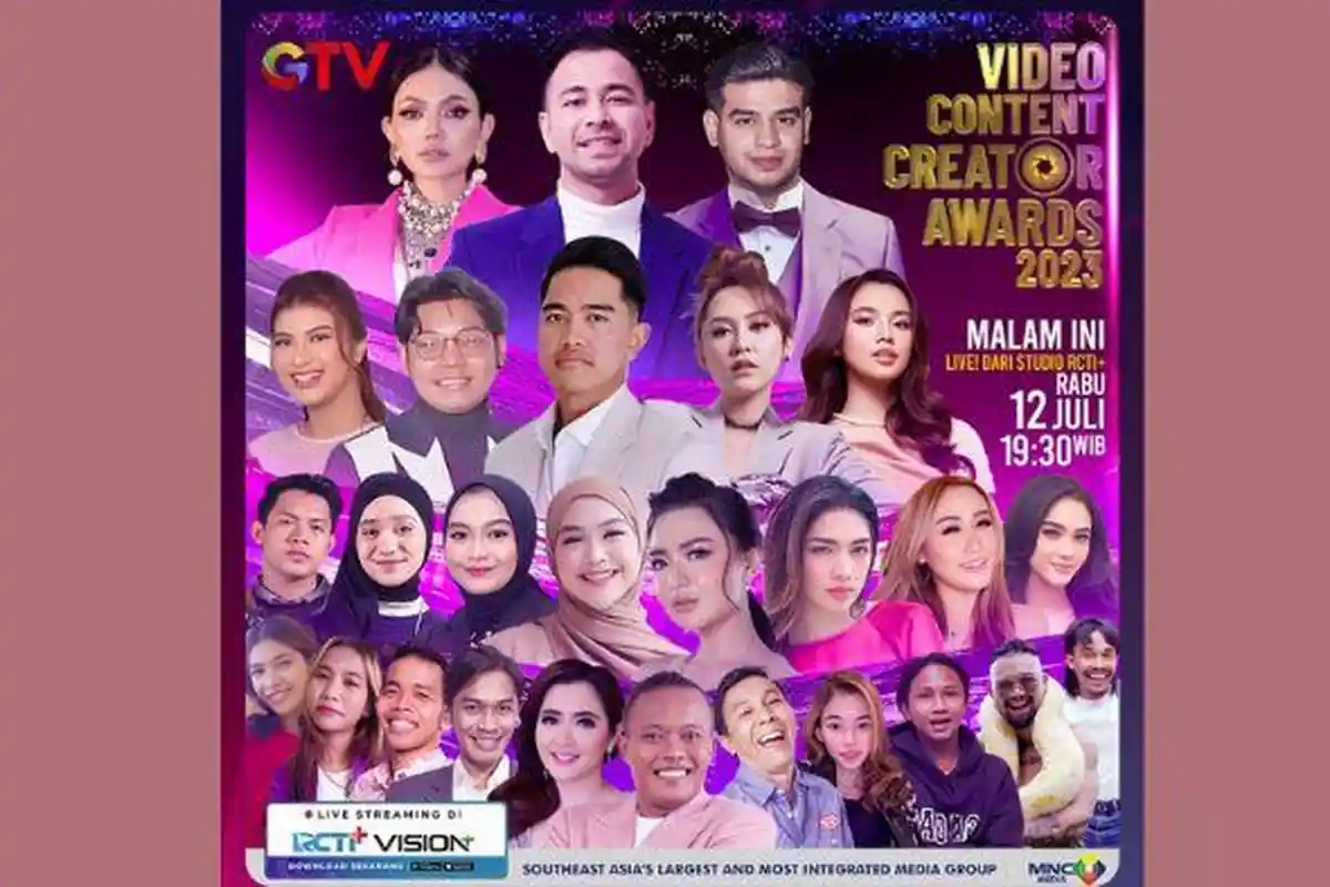 Live Streaming RCTI Plus Video Content Creator Awards 2023, Ada Rony, Nabila, Salma Indonesian Idol