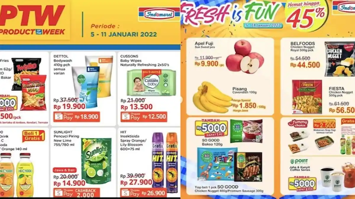 Katalog Promo Indomaret Hari Ini Kamis (6/1) Hemat Hingga 45 Persen, Beli 2 Gratis 1