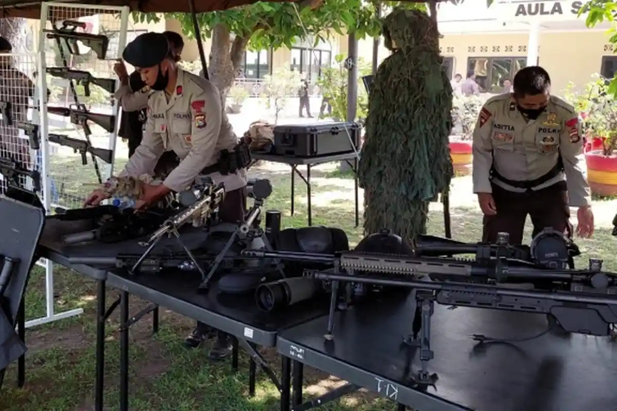 Brimob Polda NTB Pamer Kekuatan, Tunjukkan Kesiapan Pengamanan MotoGP Mandalika 2022