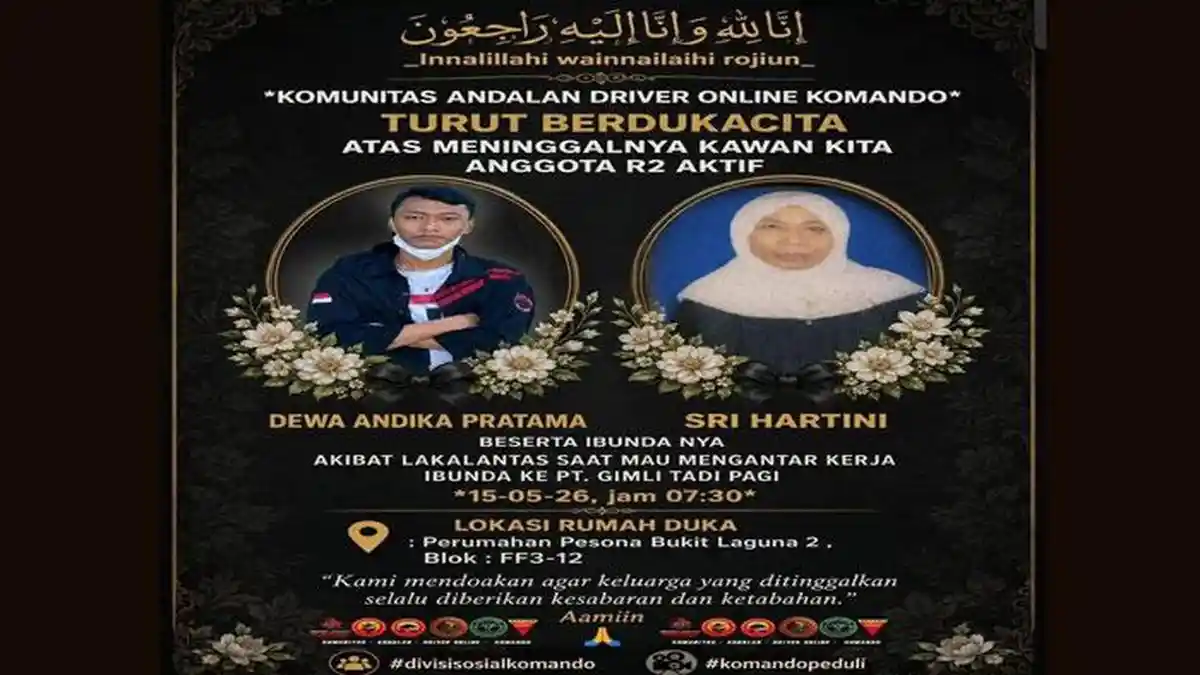 Ibu dan Anak Tewas Kecelakaan Maut di Batam, KOMANDO Berduka, Satu Korban Anggotanya