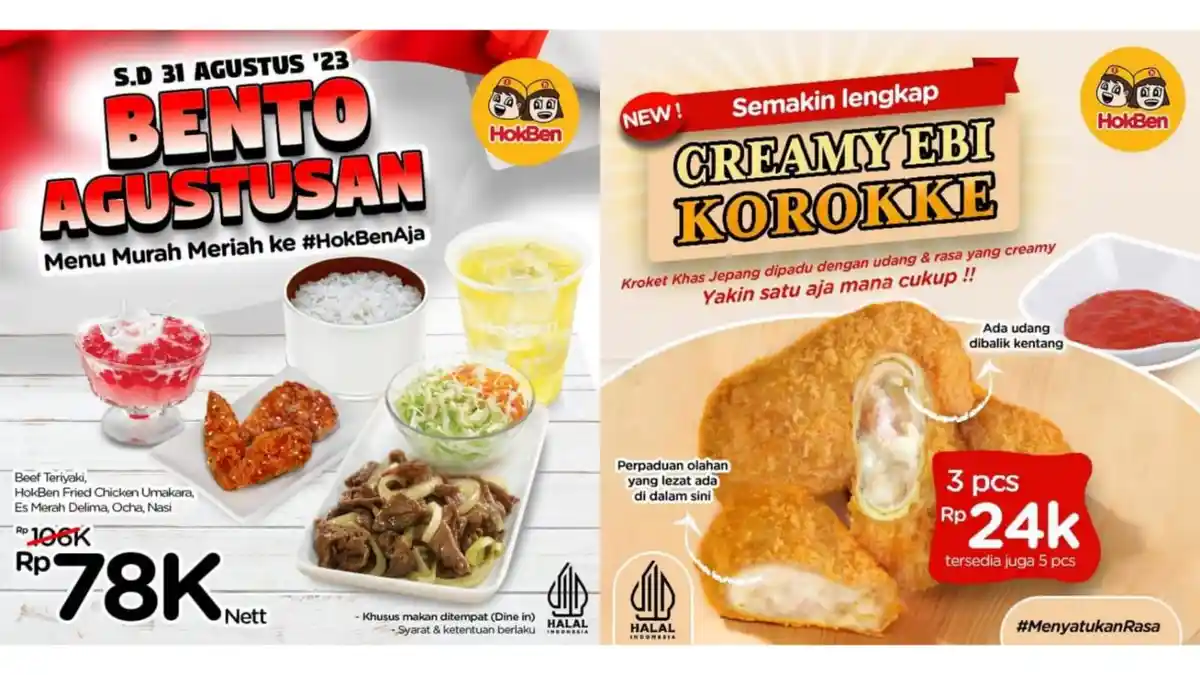 HEMAT! Promo HokBen Agustus 2023, Dapatkan Paket Bento Agustusan Hanya Rp 78.000