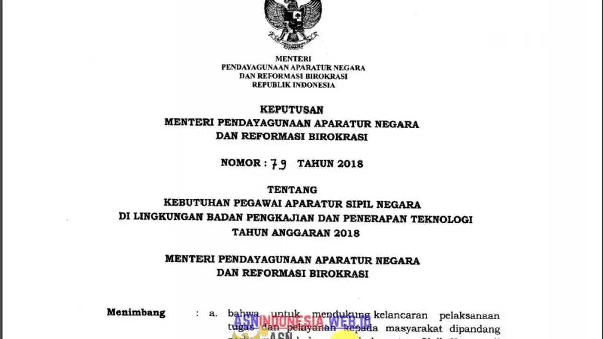 KemenPANRB Setujui 225 Lowongan CPNS 2018 untuk BPPT, Terbanyak untuk Lulusan S1 dan D3