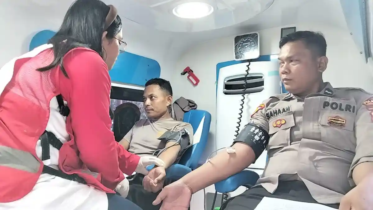 Polsek Kualuh Hulu Gelar Aksi Donor Darah untuk Kemanusiaan