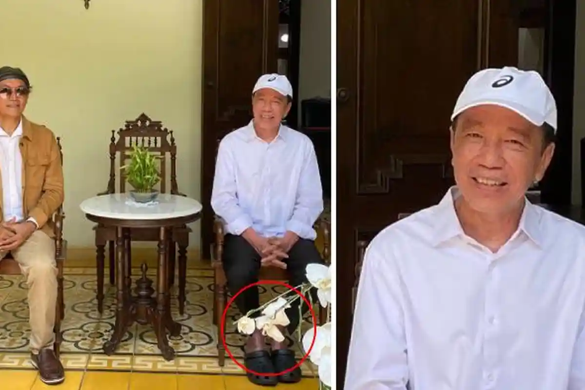Jokowi Tampil Tanpa Sepatu, Kondisi Kaki Ayah Wapres Gibran Jadi Sorotan, Tidak Sehat?
