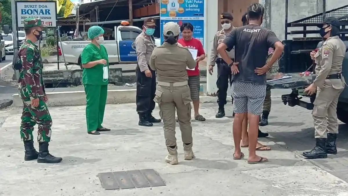 Tekan Penyebaran Covid-19, Jajaran Kodim 1302/Minahasa Laksanakan Operasi Yustisi