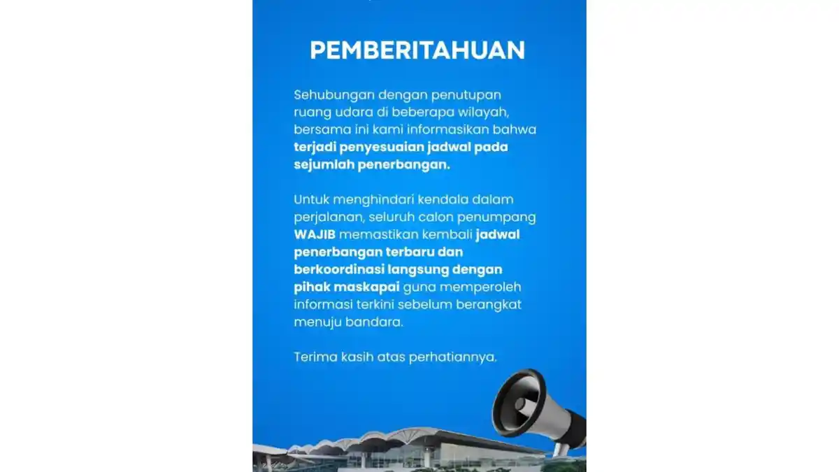 Imbas Konflik Amerika-Iran, Penerbangan ke Timur Tengah dari Bandara Kualanamu Dijadwalkan Ulang 