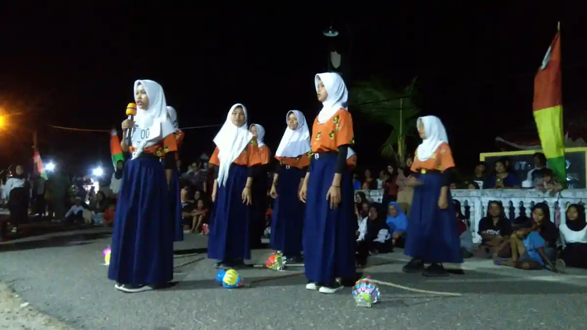 Memperingati Maulid Nabi di Desa Tanjung Rusa, 32 Regu Ikut Pawai Tanglong
