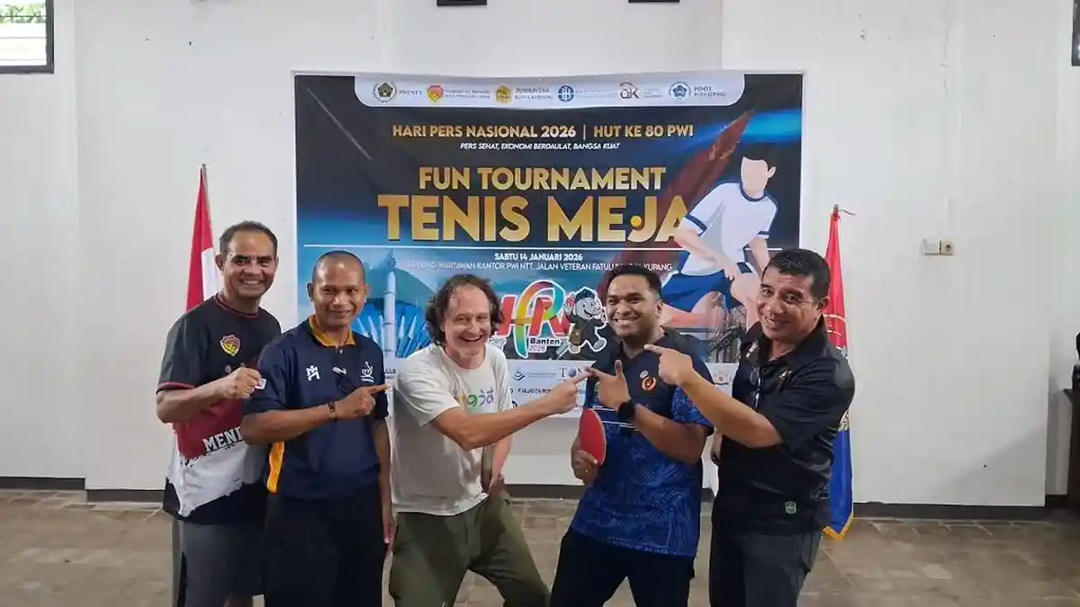 FEATURE: Wartawan Austria Ramaikan Fun Tournament Tenis Meja 