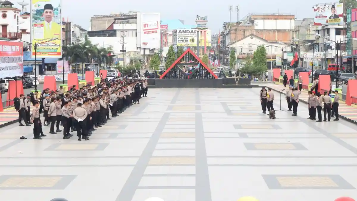 Kapolres Padangsidimpuan Bekali Personel Amankan TPS Pada Pemilu 2024