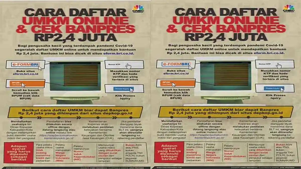 Syarat Daftar UMKM Online 2021 di Http // oss.go.id Daftar BLT UMKM Cara Cek BPUM di Eform BRI