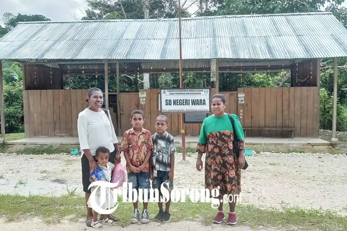 Minim Fasilitas, Pendidikan di Kampung Wara Sorong Selatan Butuh Sentuhan Pemerintah