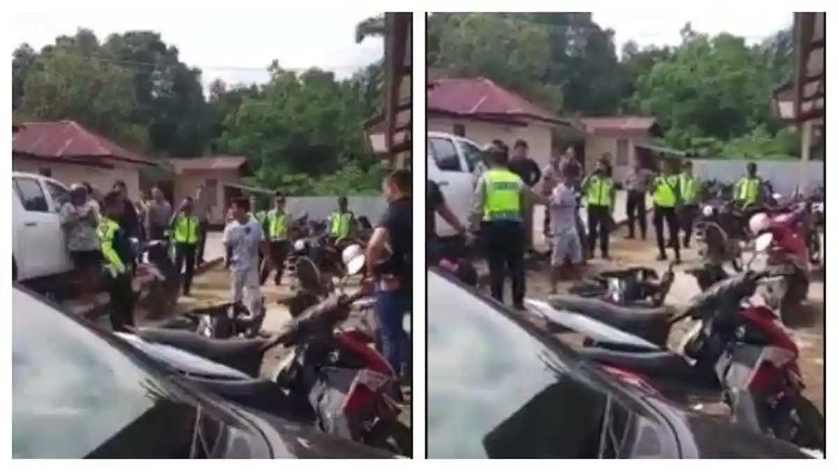 Lagi, Viral Video Aksi Pria Banting dan Bongkar Motor, Puluhan Polisi Tonton dan Rekam Aksinya