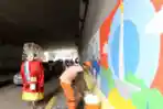 Terowongan Manggarai Dihiasi Lukisan Mural