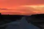 Pemandangan Sanset Jalan Tol Trans Sumatera