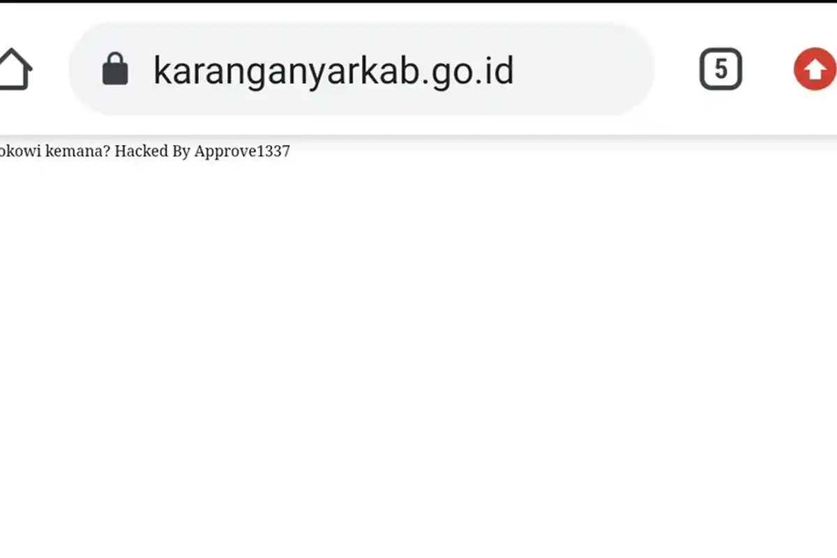 Isinya Mempertanyakan Presiden Jokowi, Website Pemkab Karanganyar Direntas