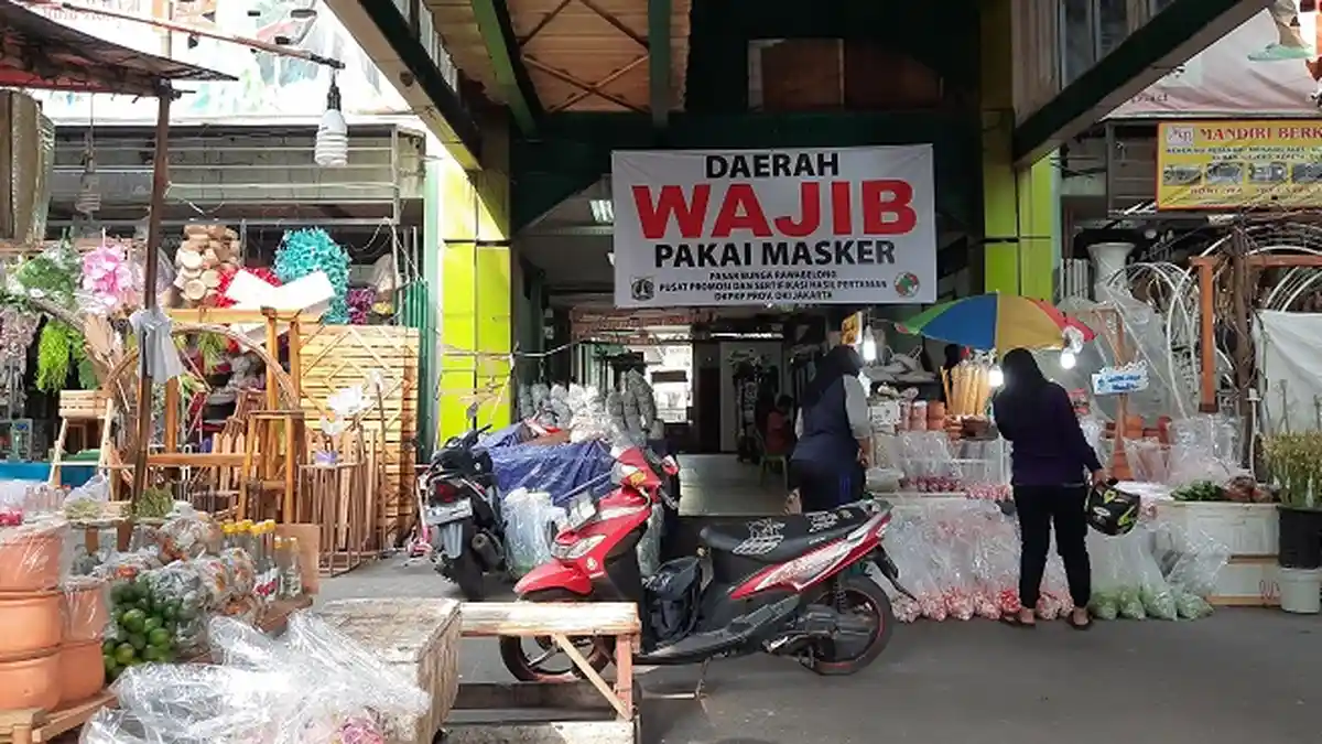 Satu Pedagang Positif Covid-19, Pasar Bunga Rawa Belong Tak Ditutup