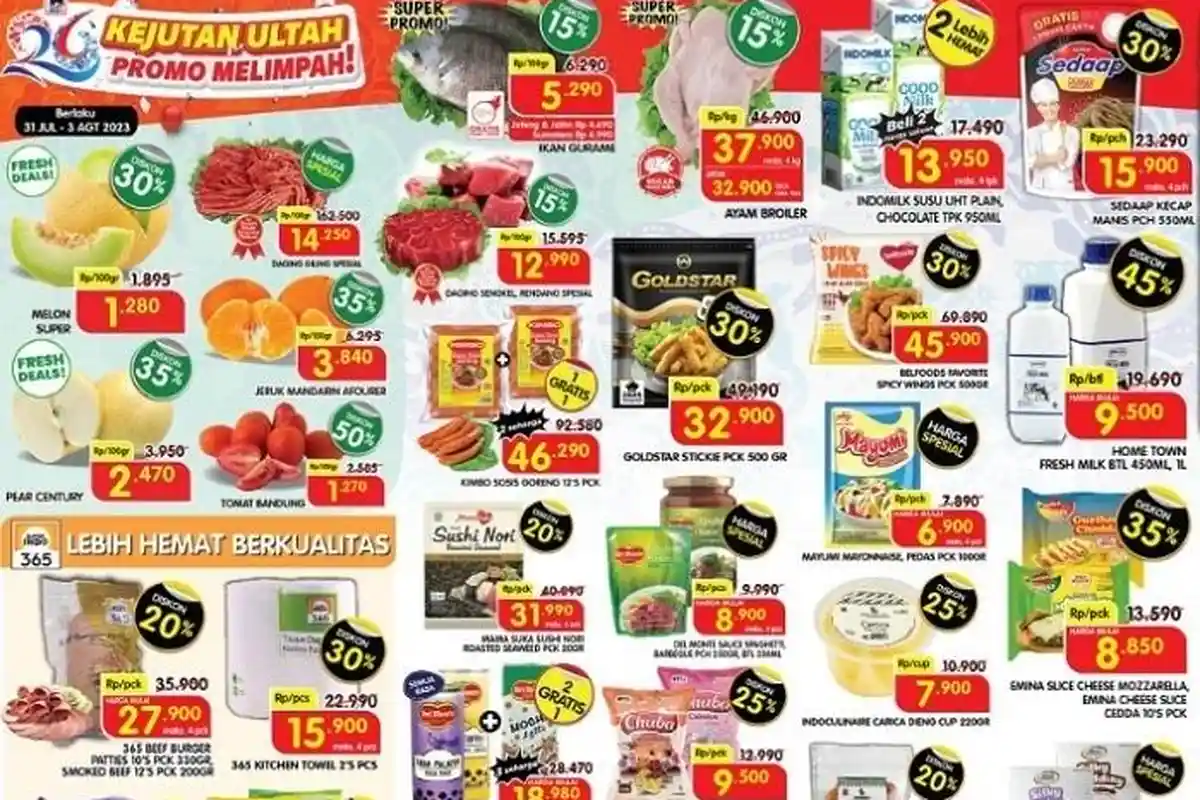 KATALOG Promo Superindo Hari Ini 2 Agustus 2023 Nanas Apel Bawang Hemat, Paha Ayam Mulai Rp5.890