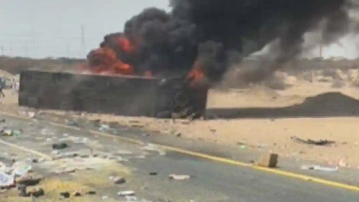 KRONOLOGI Bus Jemaah Umrah Terguling dan Terbakar di Jeddah, Sempat Tabrak Jeep, 6 WNI Meninggal