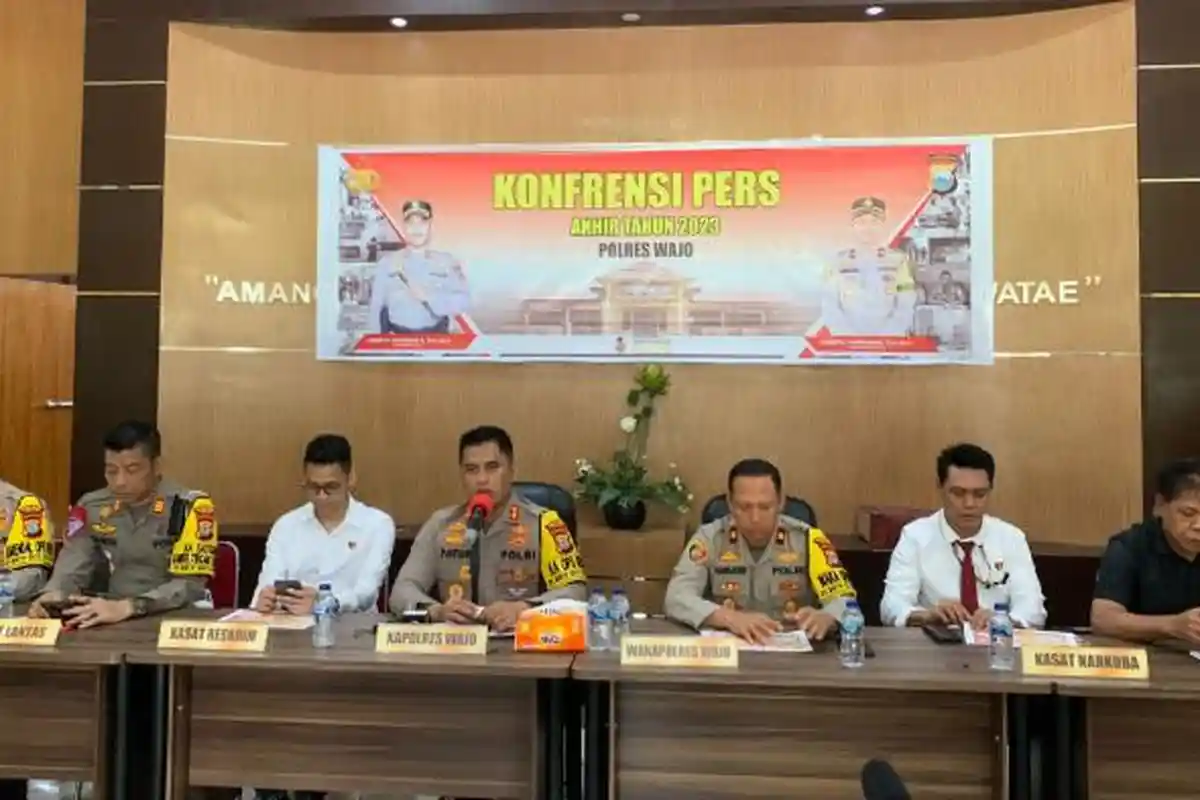 Kejahatan di Wajo di 2023 Capai 453 Kasus Meningkat dari Tahun Lalu, Curanmor Terbanyak