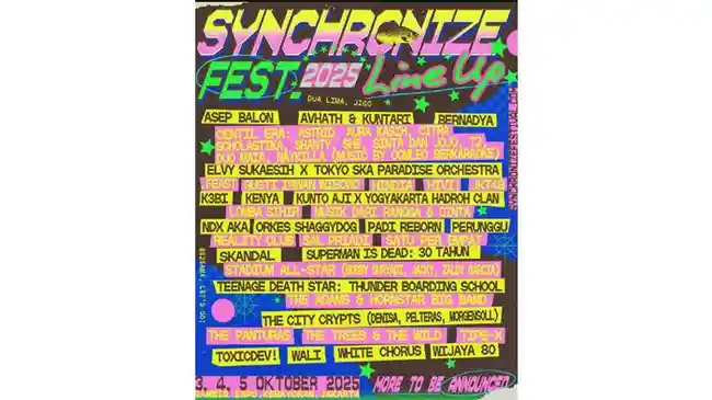 Synchronize Fest 2025 Umumkan Deretan Line Up Penampil, Ada Sinta Jojo hingga Rangga & Cinta 