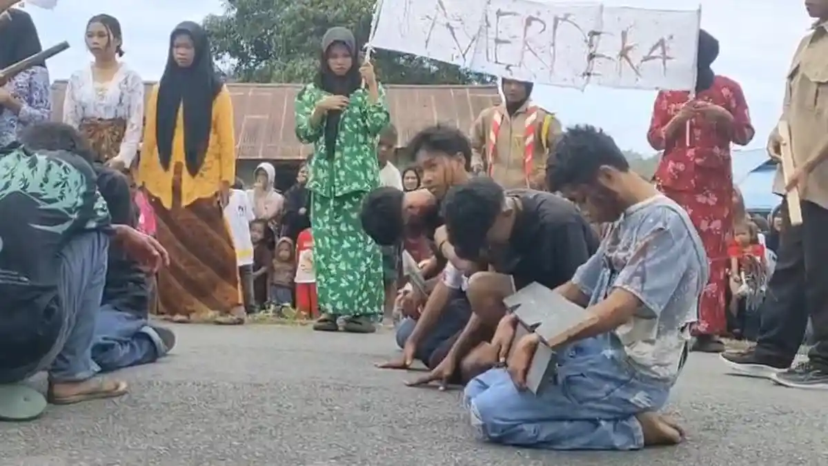 Momen Parade Kemerdekaan Dramatis di Lasalimu Selatan Buton, Pancing Tangis Penonton