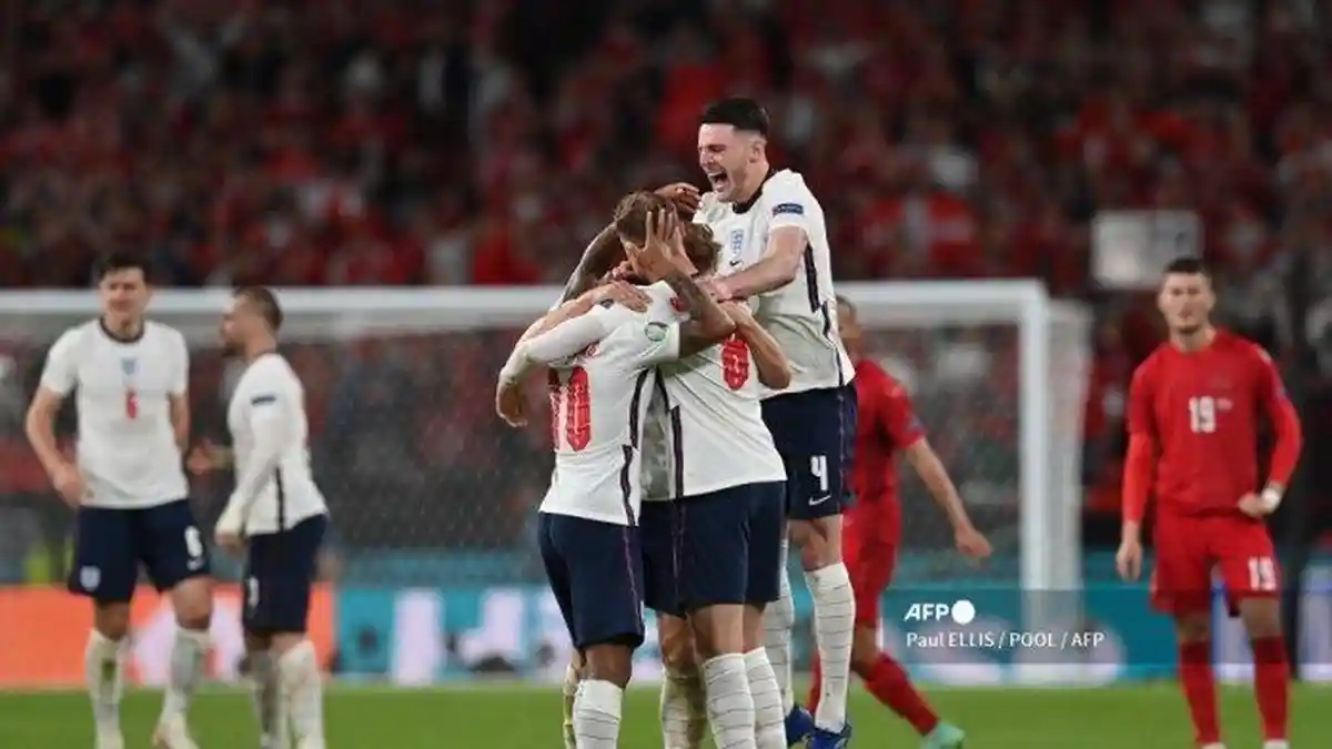 Fakta & Data Kemenangan Inggris atas Denmark di Semifinal EURO 2020, Menang Pada Perpanjangan Waktu