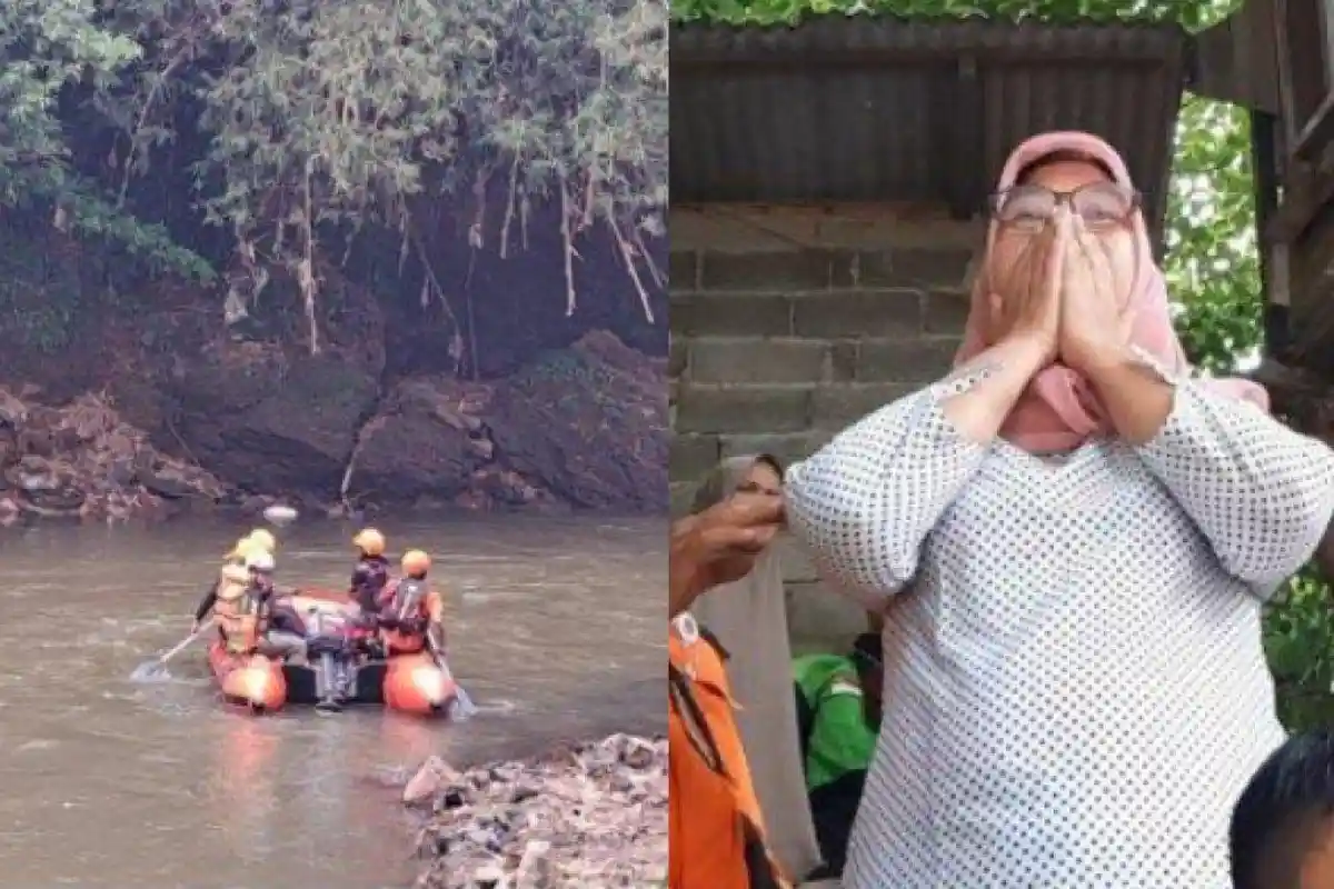 Viral Video Ibu Panggil Anaknya yang Hanyut di Kali Ciliwung, Suara Bergetar: Abang Pulang Ya Nak