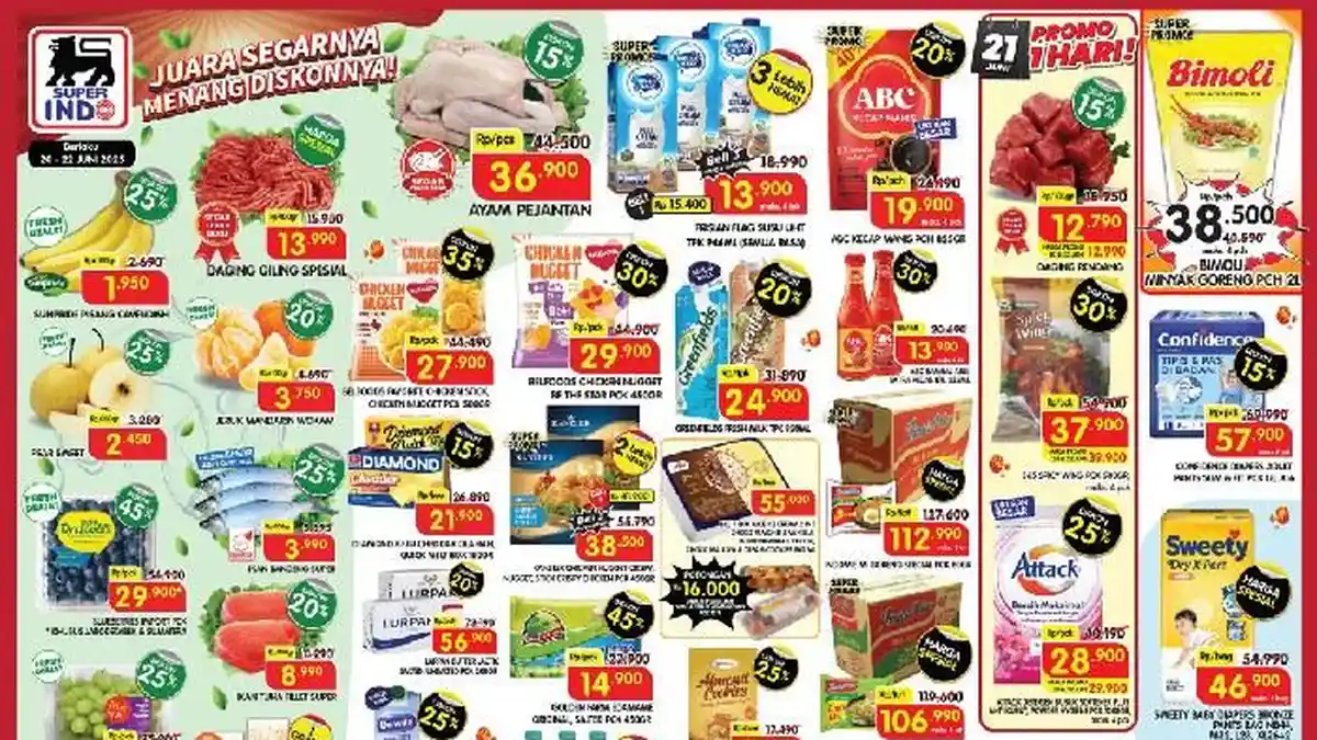BARU! Katalog Promo JSM Superindo 19-25 Juni 2025: Minyak Goreng Rp36 Ribuan 2 Liter, Daging Diskon