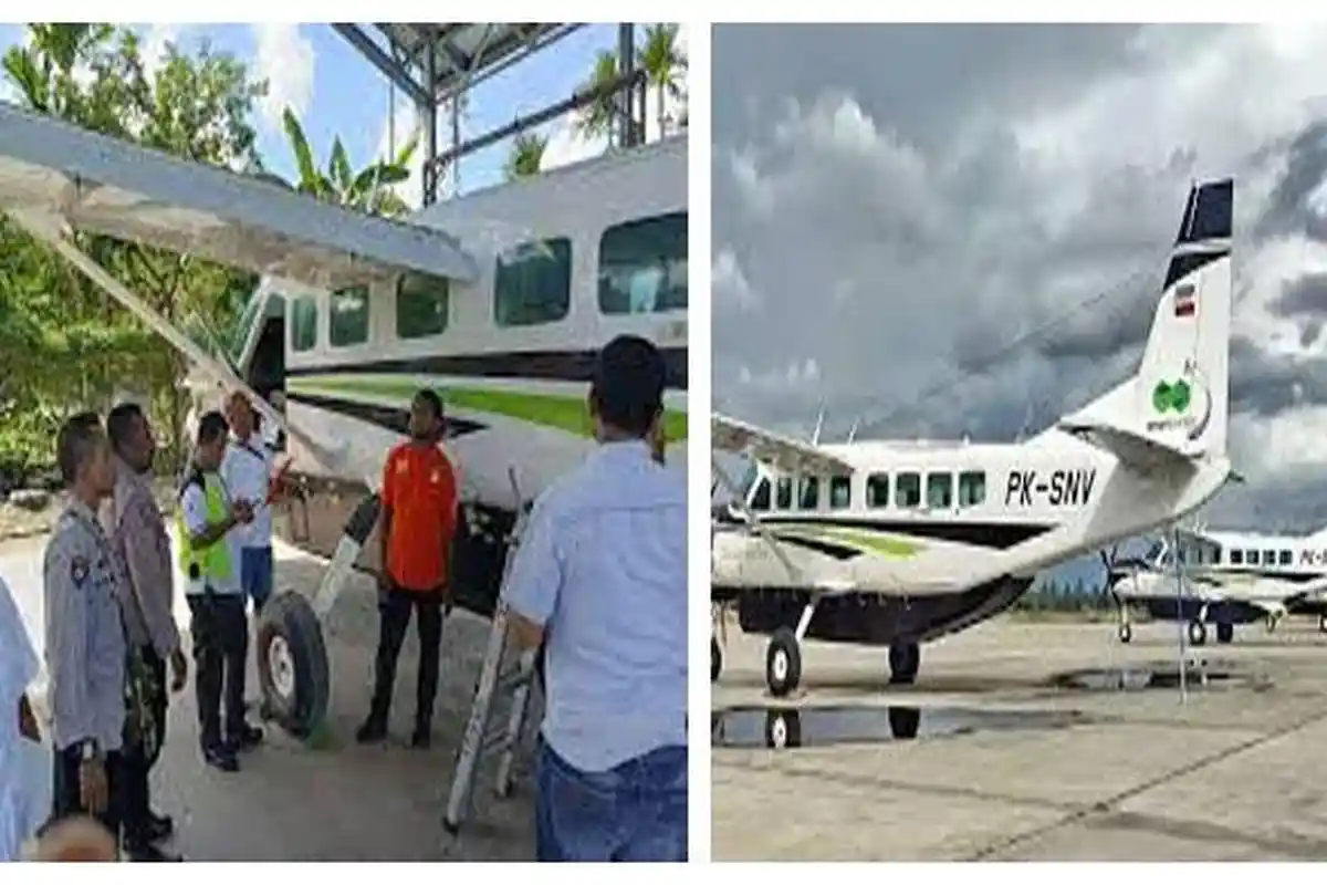 Akhirnya Terungkap, Tembakan KKB Papua Ternyata Merobek Sayap Kiri Pesawat Smart Air
