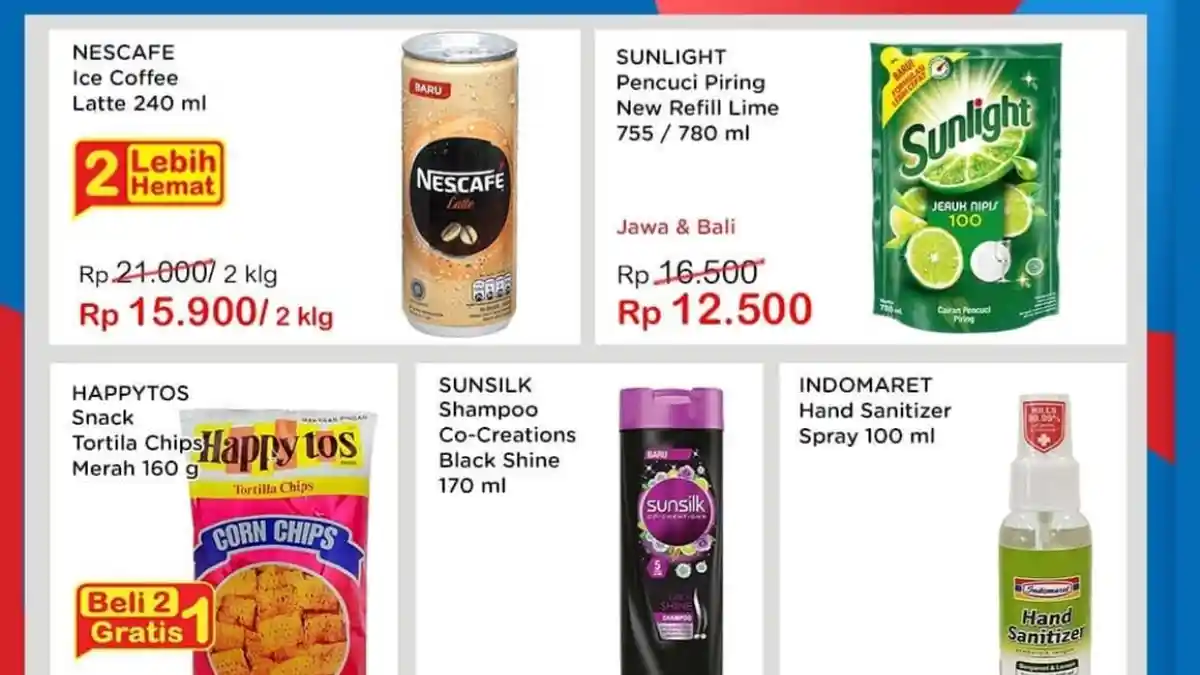 Promo Indomaret Hingga 9 Februari 2021, Mi Instan Rp6.500/3pck, Hand Sanitazer 100ml Rp7.900