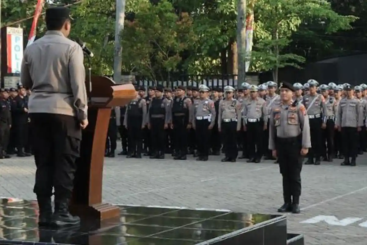 1.372 Personel Gabungan Dikerahkan Amankan Pengesahan Warga Baru PSHT di Nganjuk