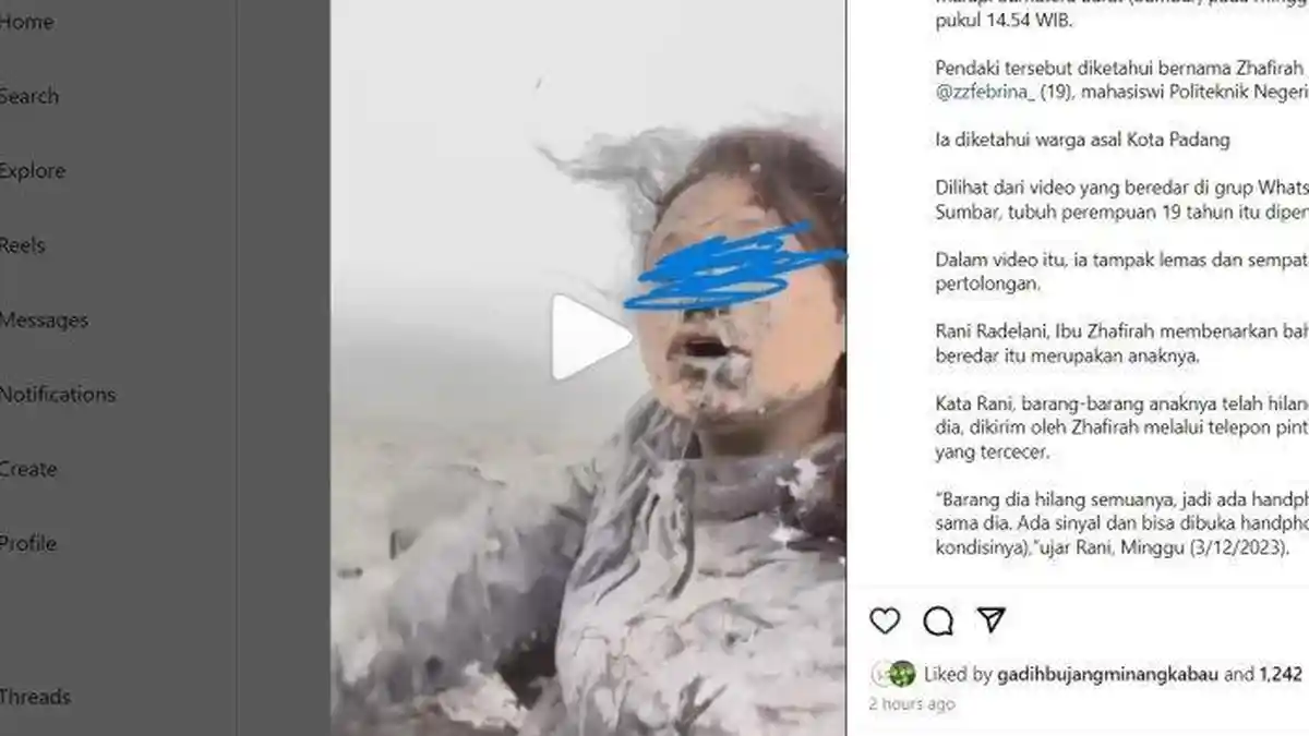 VIRAL Video Pendaki Terjebak Erupsi Gunung Marapi, Kondisi Tangan Patah, Tubuh Dipenuhi Abu Vulkanik