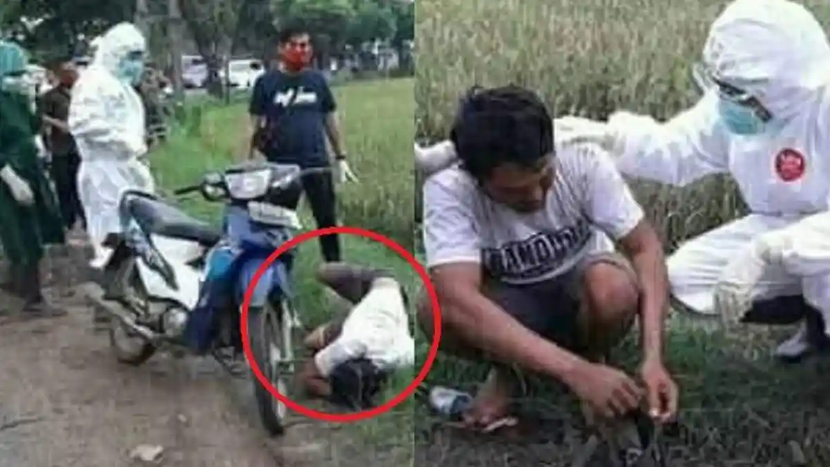Warga Heboh, Pria Terkapar Dikira Terkena Corona, Saat Tenaga Medis Datang Hal Mengejutkan Terjadi