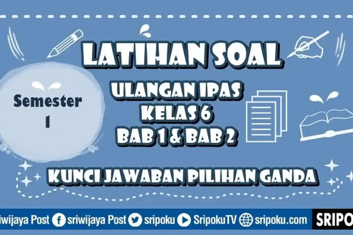 22 Soal Ulangan IPAS Kelas 6 Bab 1 dan Bab 2 Semester 1, Kunci Jawaban Pilihan Ganda