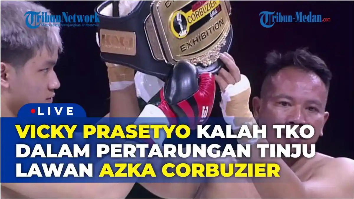 Vicky Prasetyo Kalah TKO Melawan Azka Corbuzier Hanya Dalam Dua Ronde