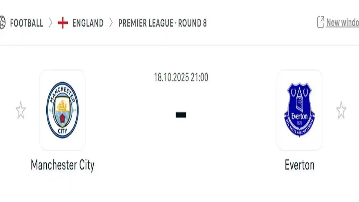 Live Hasil Manchester City vs Everton Liga Inggris 2025-2026 Streaming Vidio Hari Ini