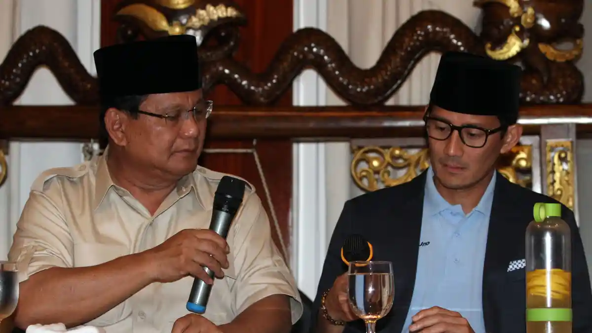 Prabowo-Sandi Persiapkan Debat di Hambalang