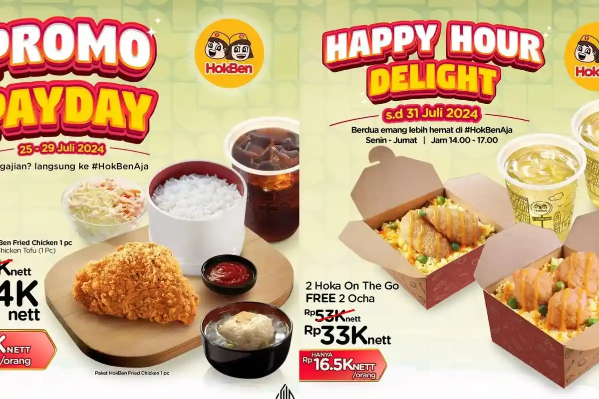 UNTUNG! Promo HokBen 29-31 Juli 2024, Dapatkan 2 Hoka On The Go + Plus 2 Cold Ocha Rp 33 Ribu