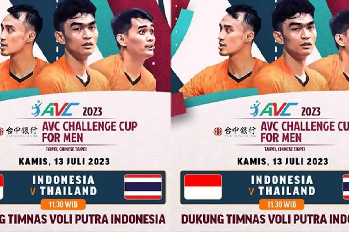 Live Streaming Moji TV Indonesia vs Thailand Top 6 AVC Challenge Cup for Men 2023 Kamis 13 Juli 2023