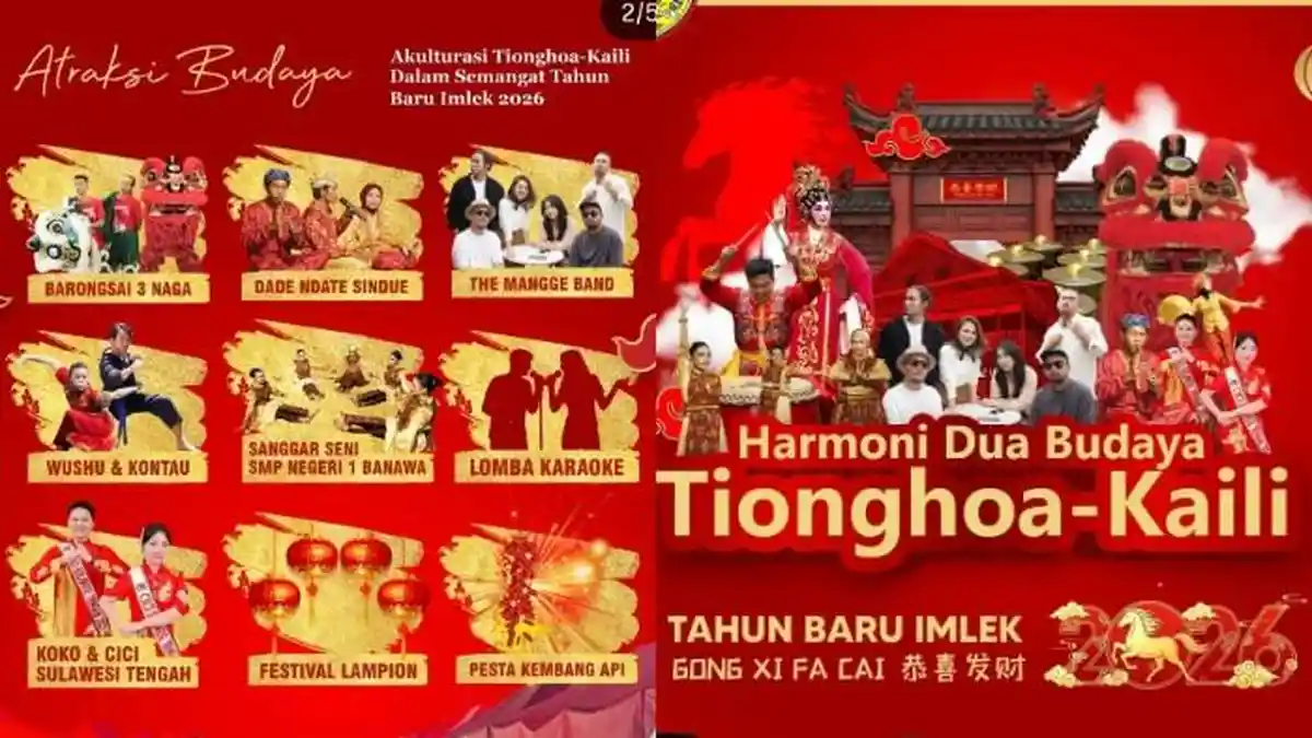 Harmoni Budaya Tionghoa–Kaili Bakal Meriahkan Perayaan Imlek 2026 di Donggala
