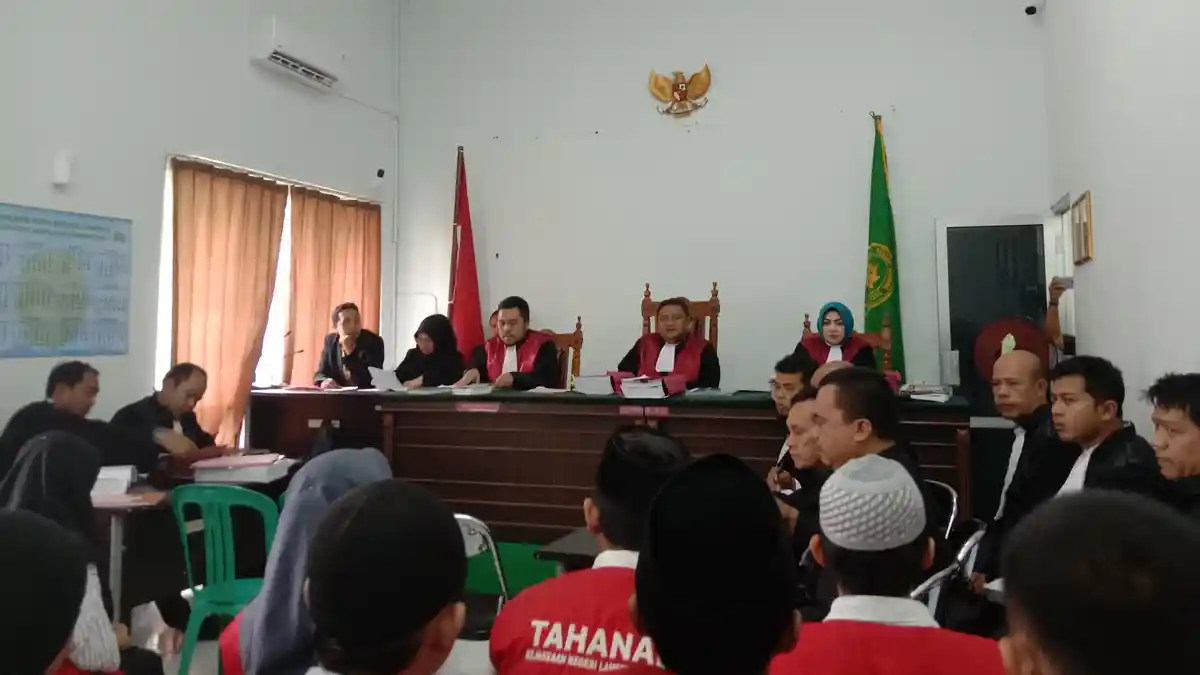 Saksi 4 Perkara Diksar UKM Cakrawala Diperiksa Sekaligus di PN Gedongtataan