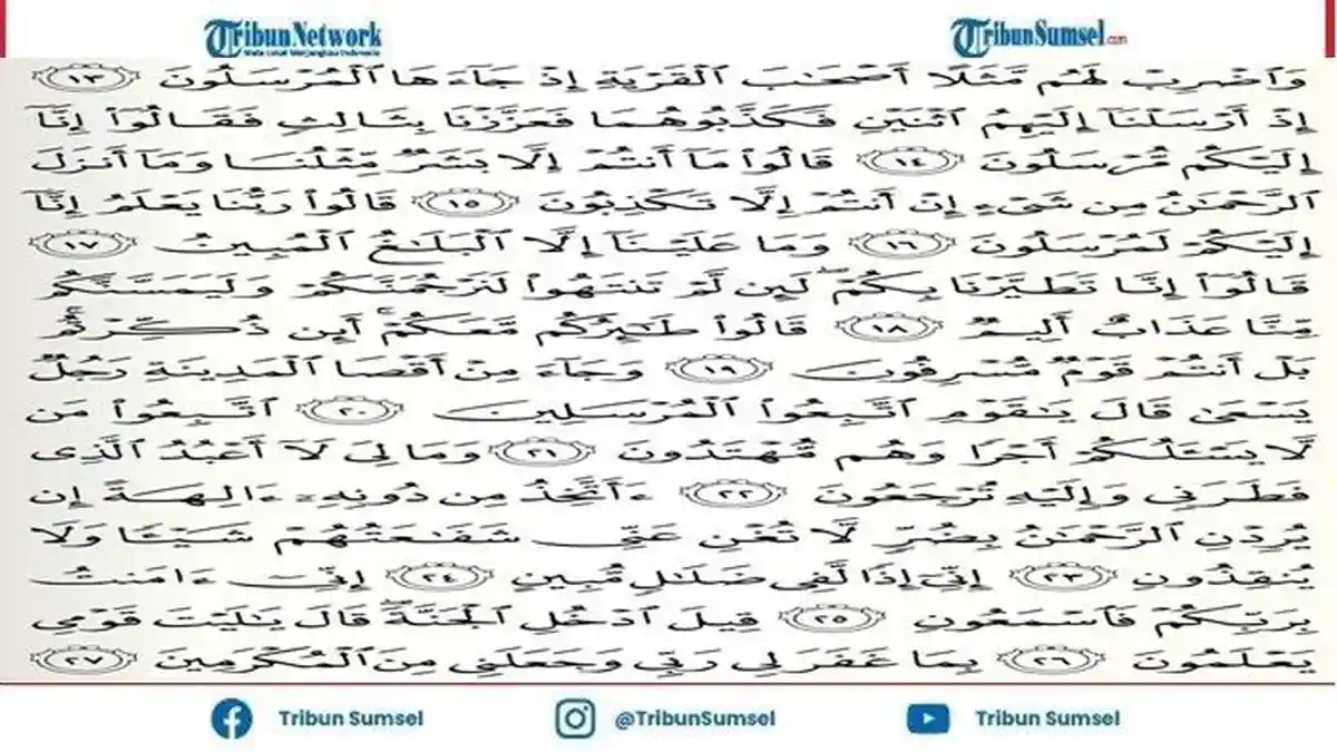 Surat Yasin 1-83 Ayat Lengkap Arab, Latin dan Arti, Dibaca Yasin Lewat HP