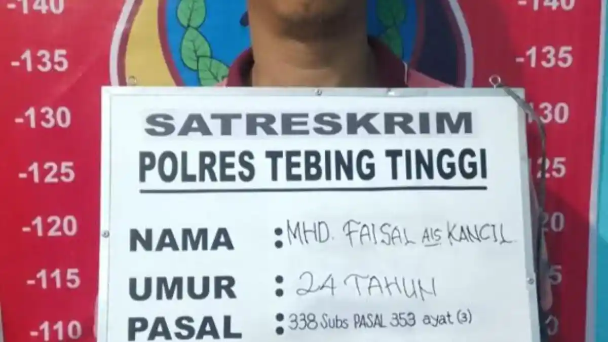 Tampang Pelaku Penikaman Pria di Tebingtinggi, Korban Tewas Dihadapan Anak dan Istri