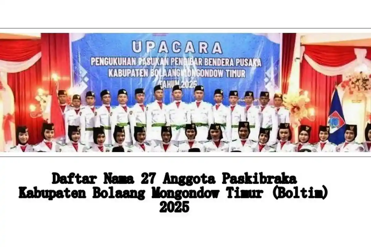 Ini Daftar Lengkap Nama 27 Anggota Paskibraka Bolaang Mongondow Timur Sulawesi Utara 2025