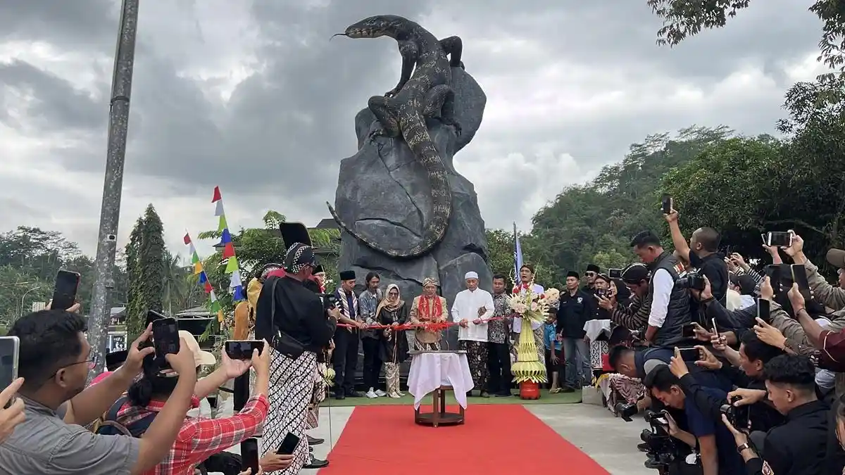 Tugu Patung Biawak Wonosobo Diresmikan, Hadir Lebih Representatif Usai Viral