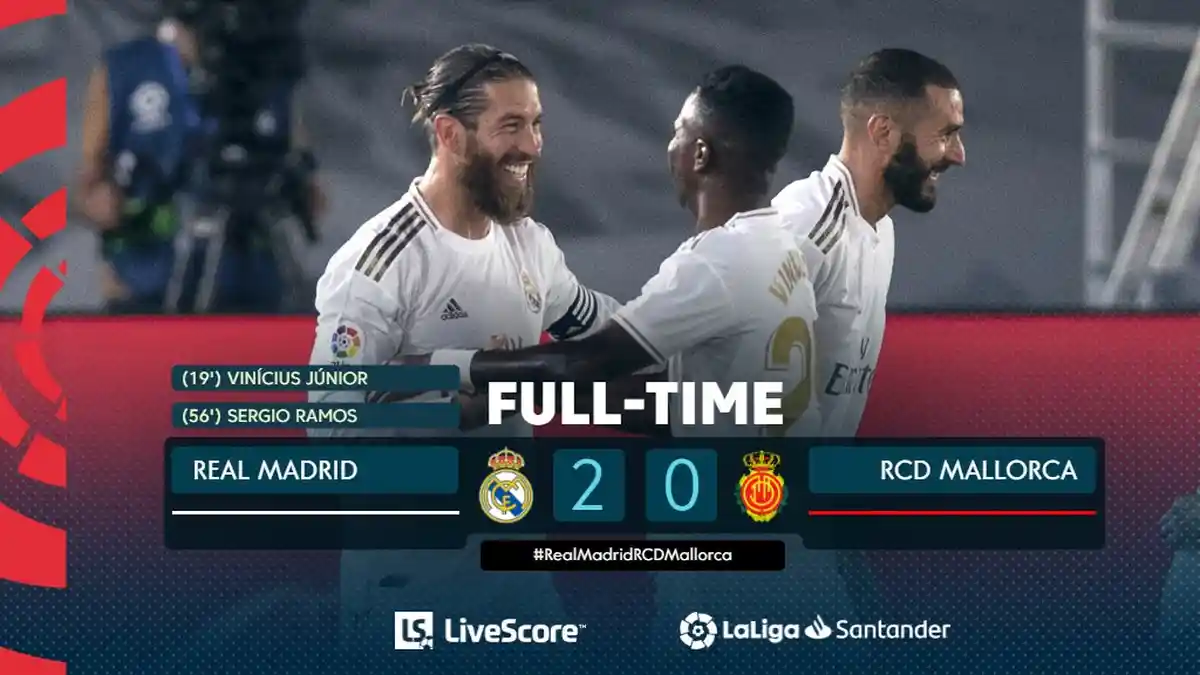 Hasil Liga Spanyol Real Madrid vs Real Mallorca, Real Madrid Menang, Sergio Ramos Sudah 118 Gol