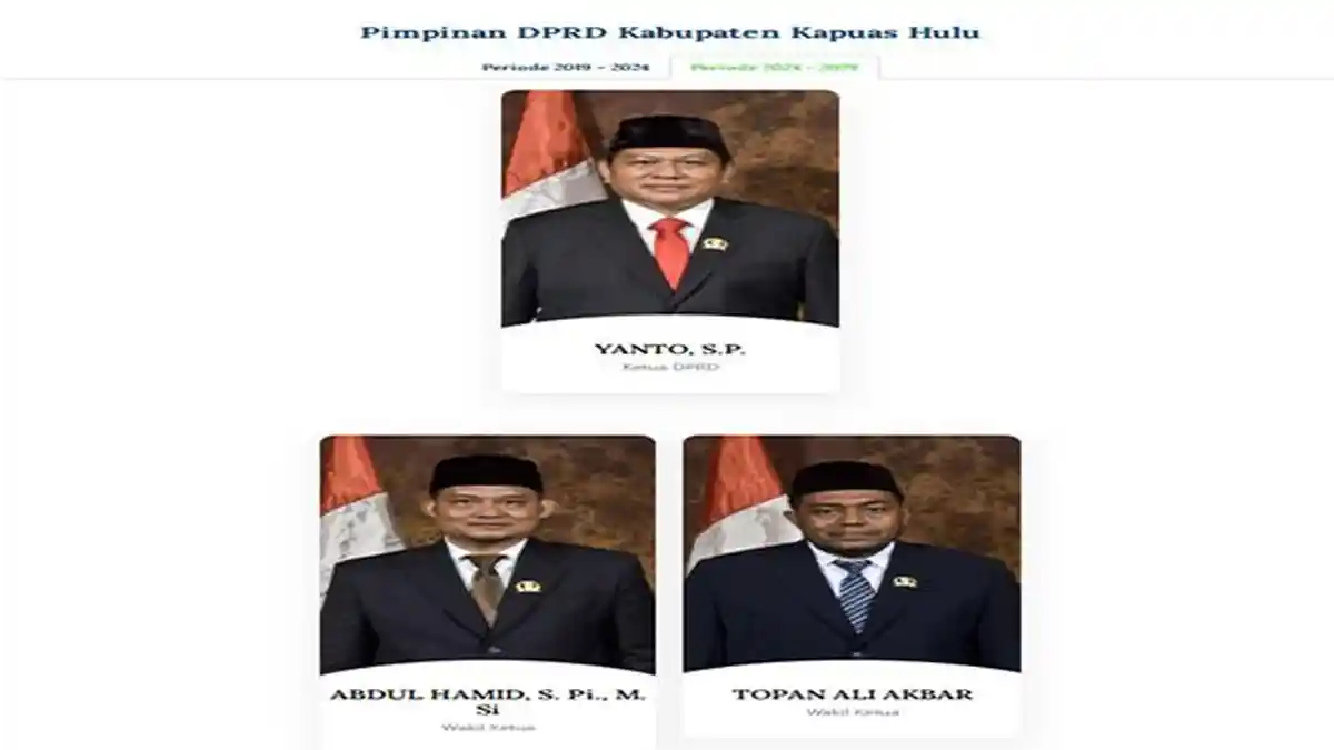 Daftar 30 Anggota DPRD Kabupaten Kapuas Hulu Periode 2024-2029, Unsur Pimpinan dan Partai Pengusung